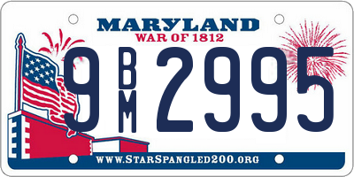 MD license plate 9BM2995