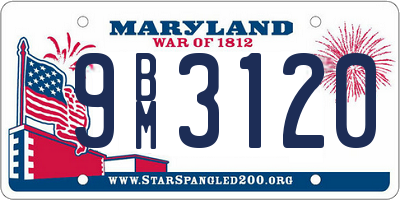 MD license plate 9BM3120