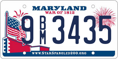 MD license plate 9BM3435