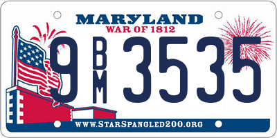 MD license plate 9BM3535