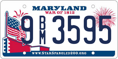 MD license plate 9BM3595