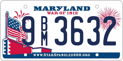 MD license plate 9BM3632