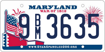 MD license plate 9BM3635