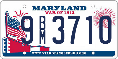 MD license plate 9BM3710