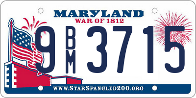 MD license plate 9BM3715