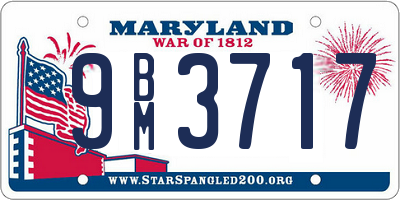 MD license plate 9BM3717