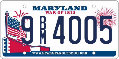 MD license plate 9BM4005