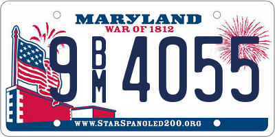 MD license plate 9BM4055