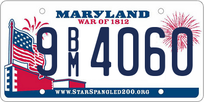 MD license plate 9BM4060