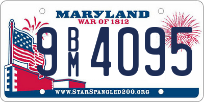 MD license plate 9BM4095