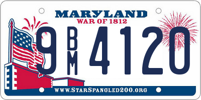 MD license plate 9BM4120