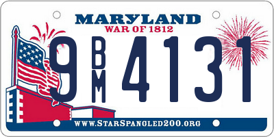 MD license plate 9BM4131