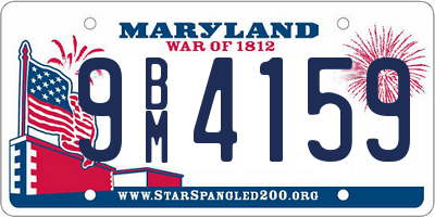 MD license plate 9BM4159