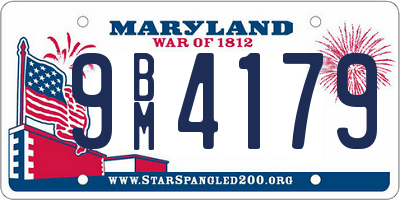 MD license plate 9BM4179