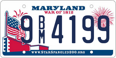 MD license plate 9BM4199