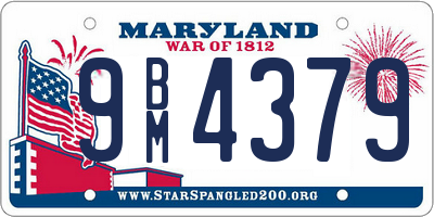 MD license plate 9BM4379