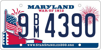 MD license plate 9BM4390