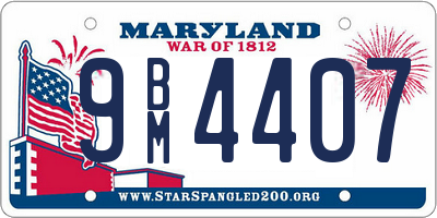 MD license plate 9BM4407