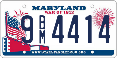 MD license plate 9BM4414
