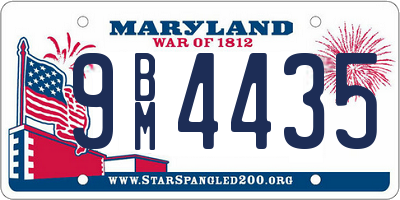 MD license plate 9BM4435
