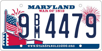 MD license plate 9BM4479