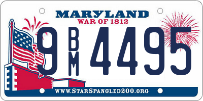 MD license plate 9BM4495