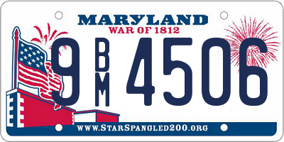 MD license plate 9BM4506