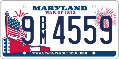 MD license plate 9BM4559