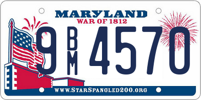 MD license plate 9BM4570