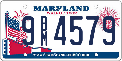 MD license plate 9BM4579
