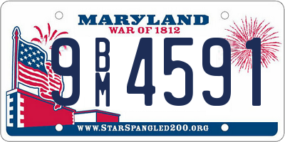 MD license plate 9BM4591