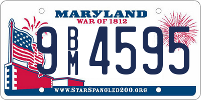 MD license plate 9BM4595