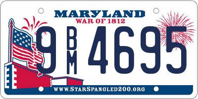 MD license plate 9BM4695