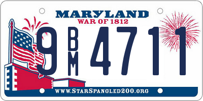 MD license plate 9BM4711