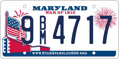 MD license plate 9BM4717