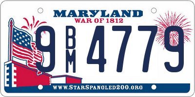 MD license plate 9BM4779