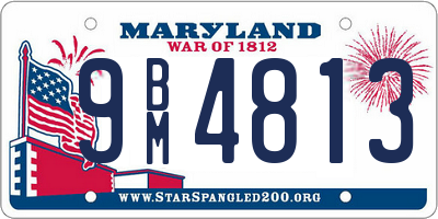 MD license plate 9BM4813