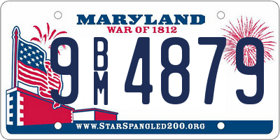 MD license plate 9BM4879