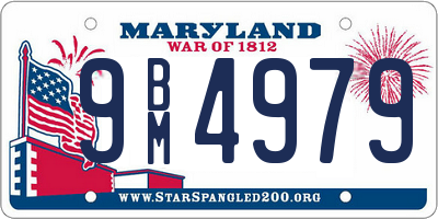 MD license plate 9BM4979