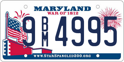 MD license plate 9BM4995