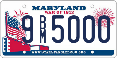 MD license plate 9BM5000