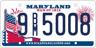 MD license plate 9BM5008