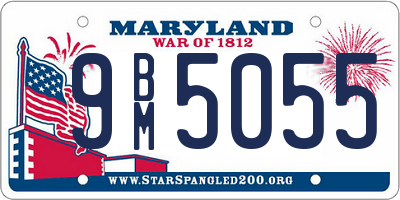 MD license plate 9BM5055