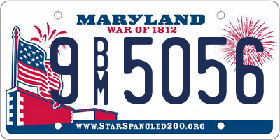 MD license plate 9BM5056