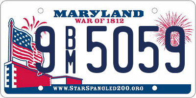 MD license plate 9BM5059