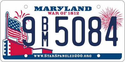 MD license plate 9BM5084