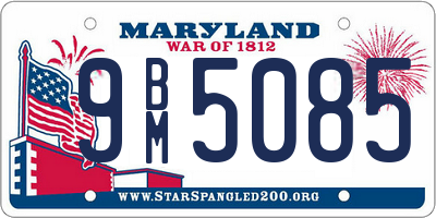 MD license plate 9BM5085