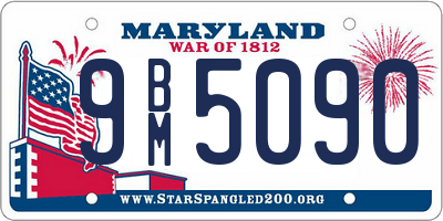 MD license plate 9BM5090