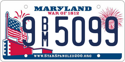 MD license plate 9BM5099