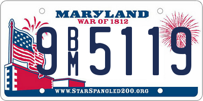 MD license plate 9BM5119